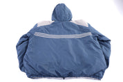 90's Adidas Embroidered Logo Blue & Grey Reversible Jacket