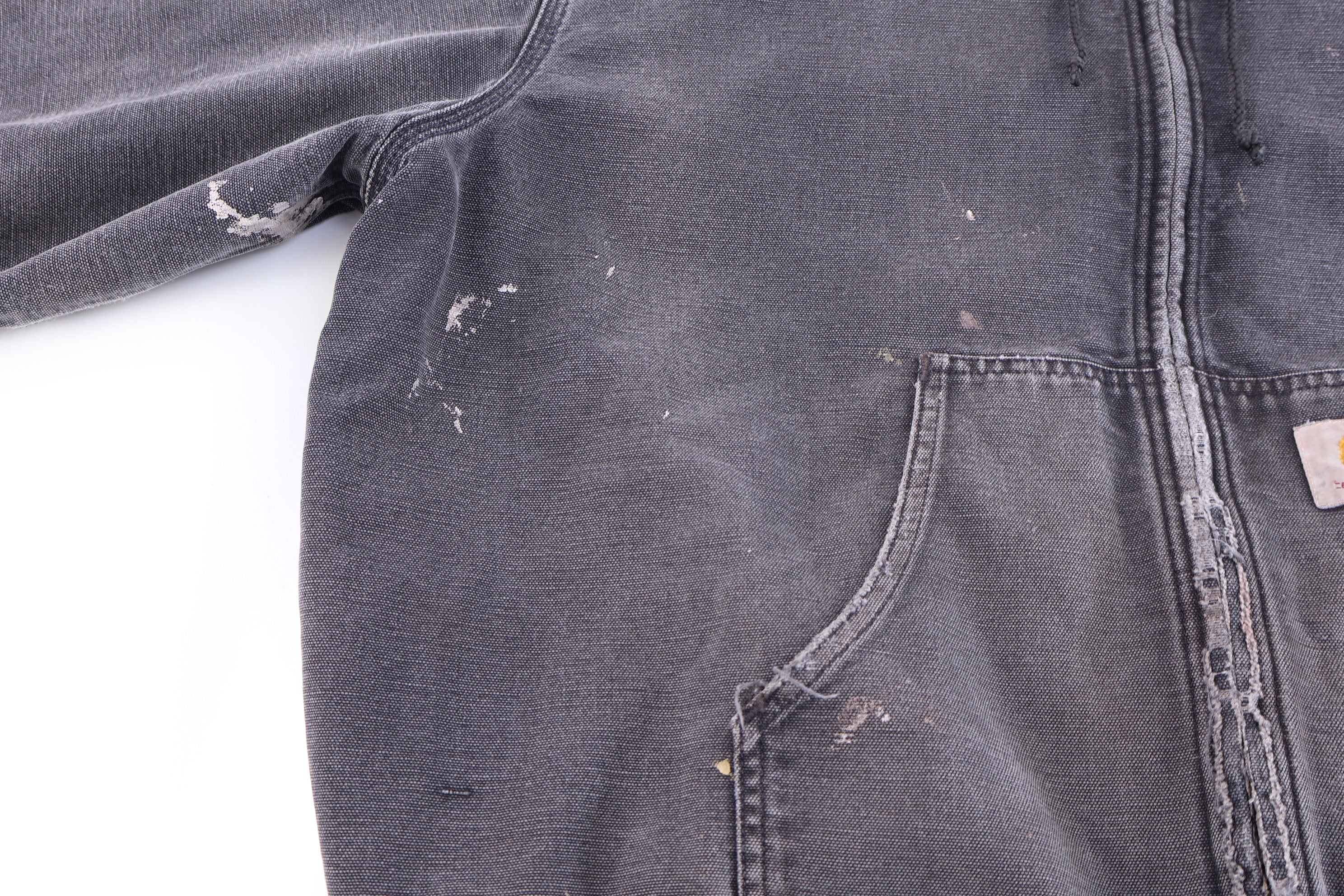Carhartt Logo Patch Black Full Zip Jacket