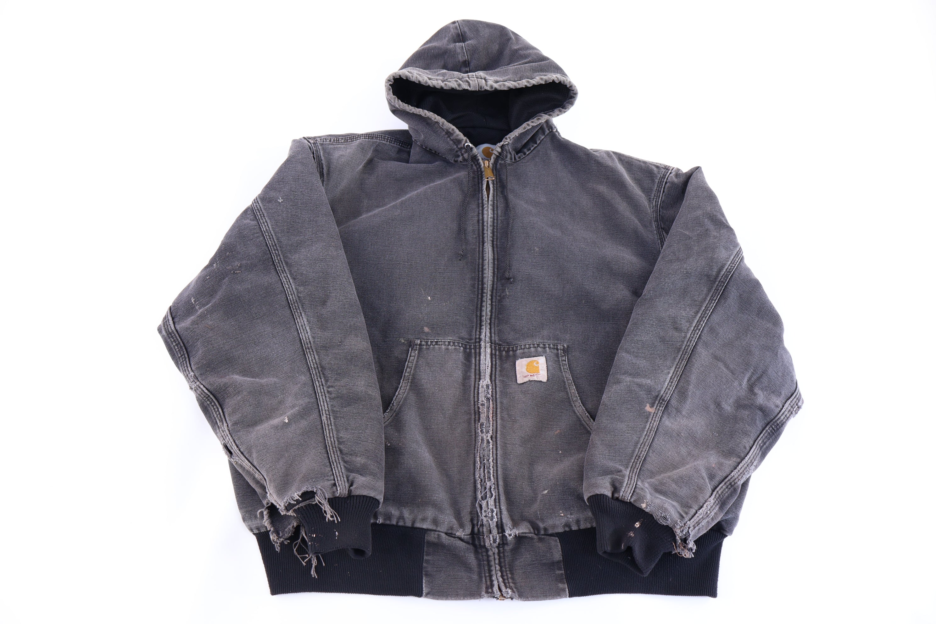 Carhartt Logo Patch Black Full Zip Jacket