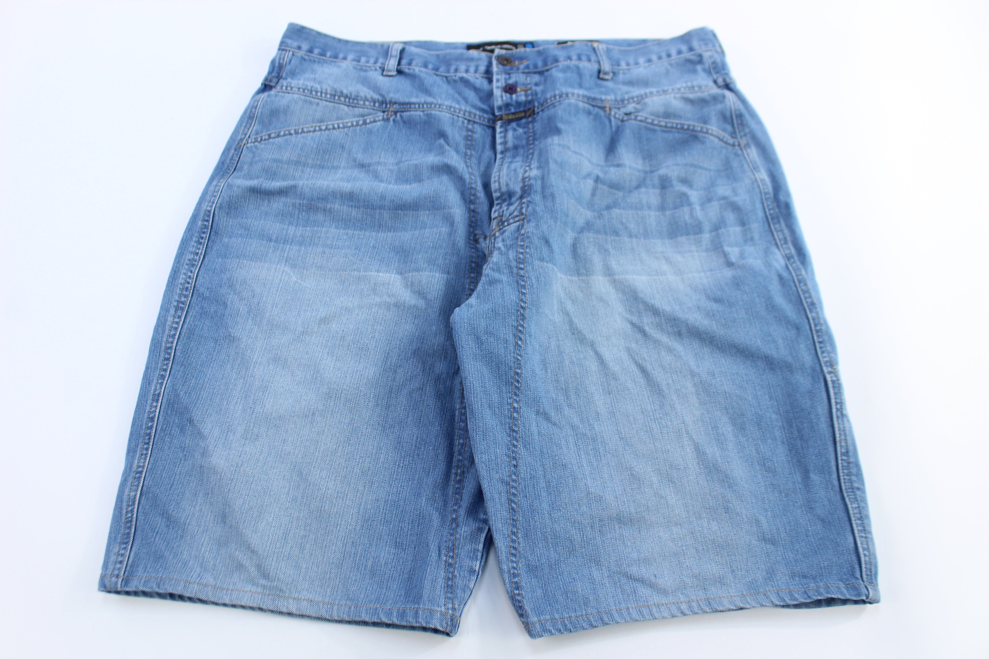 Marithe Francois Girbaud Light Wash Denim Shorts