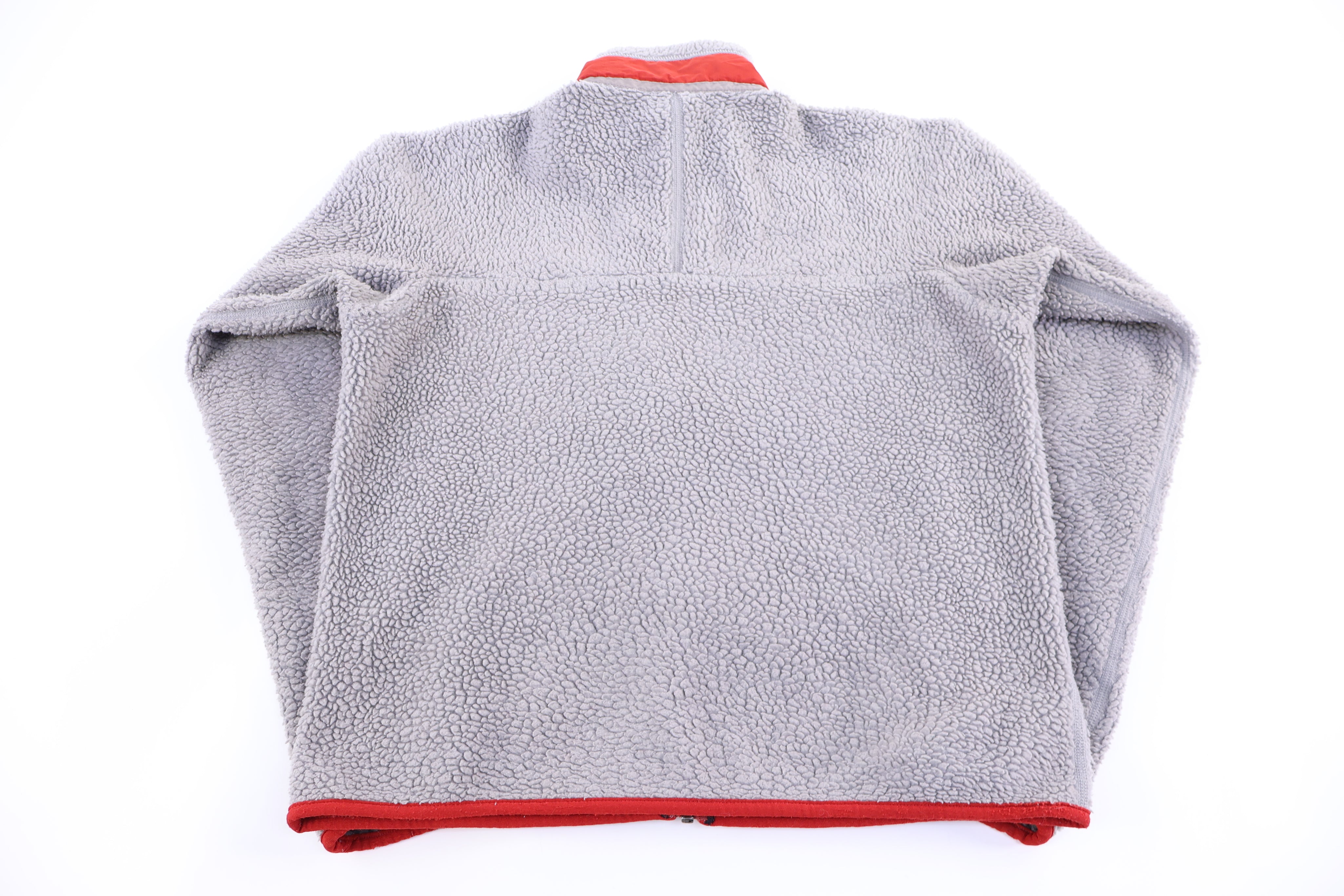 Patagonia Logo Patch Grey Sherpa Full Zip Jacket