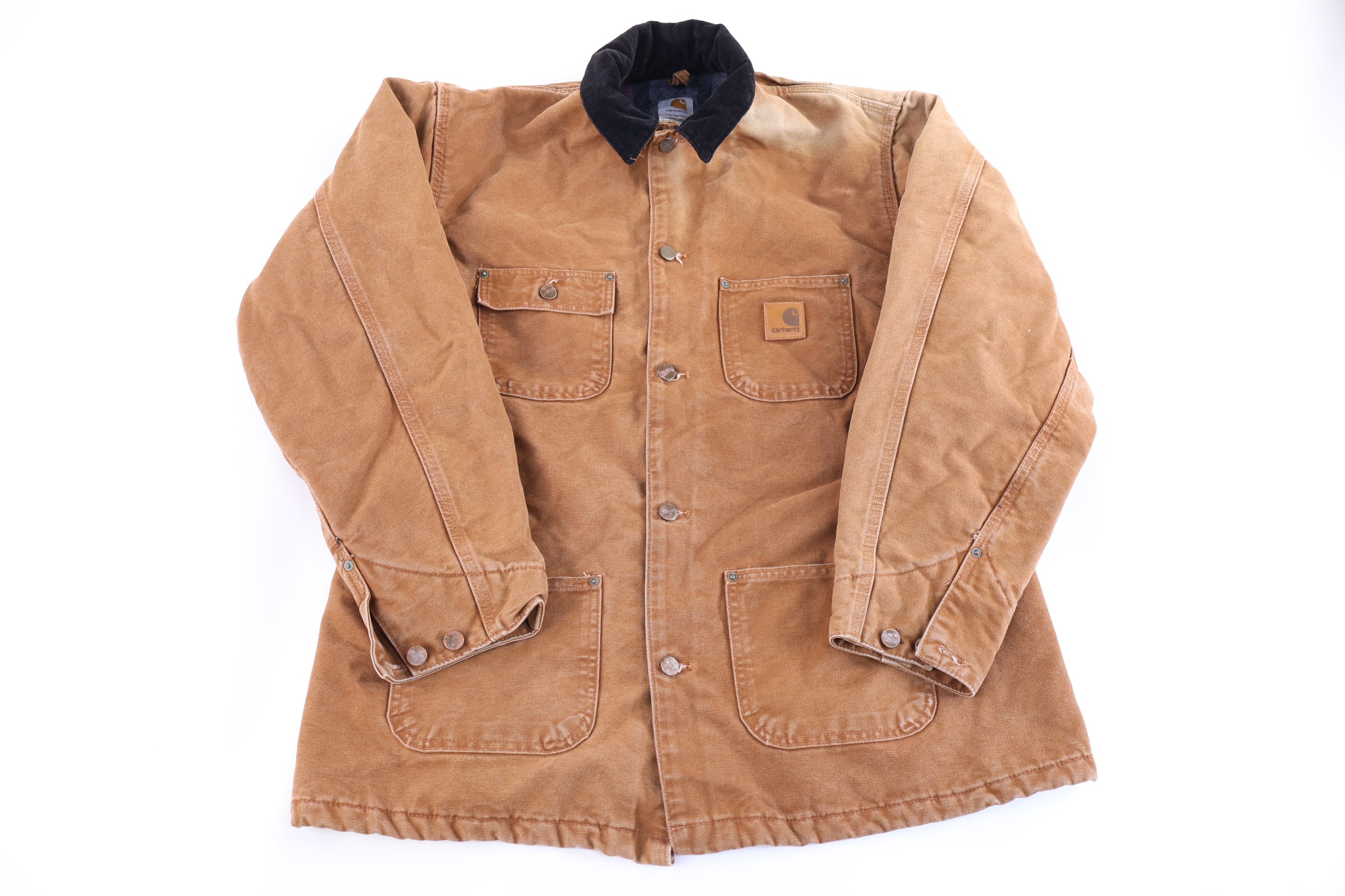 Carhartt Logo Patch Tan Blanket Lined Jacket
