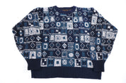 90's Michael Gerald Multipattern Knit Sweater