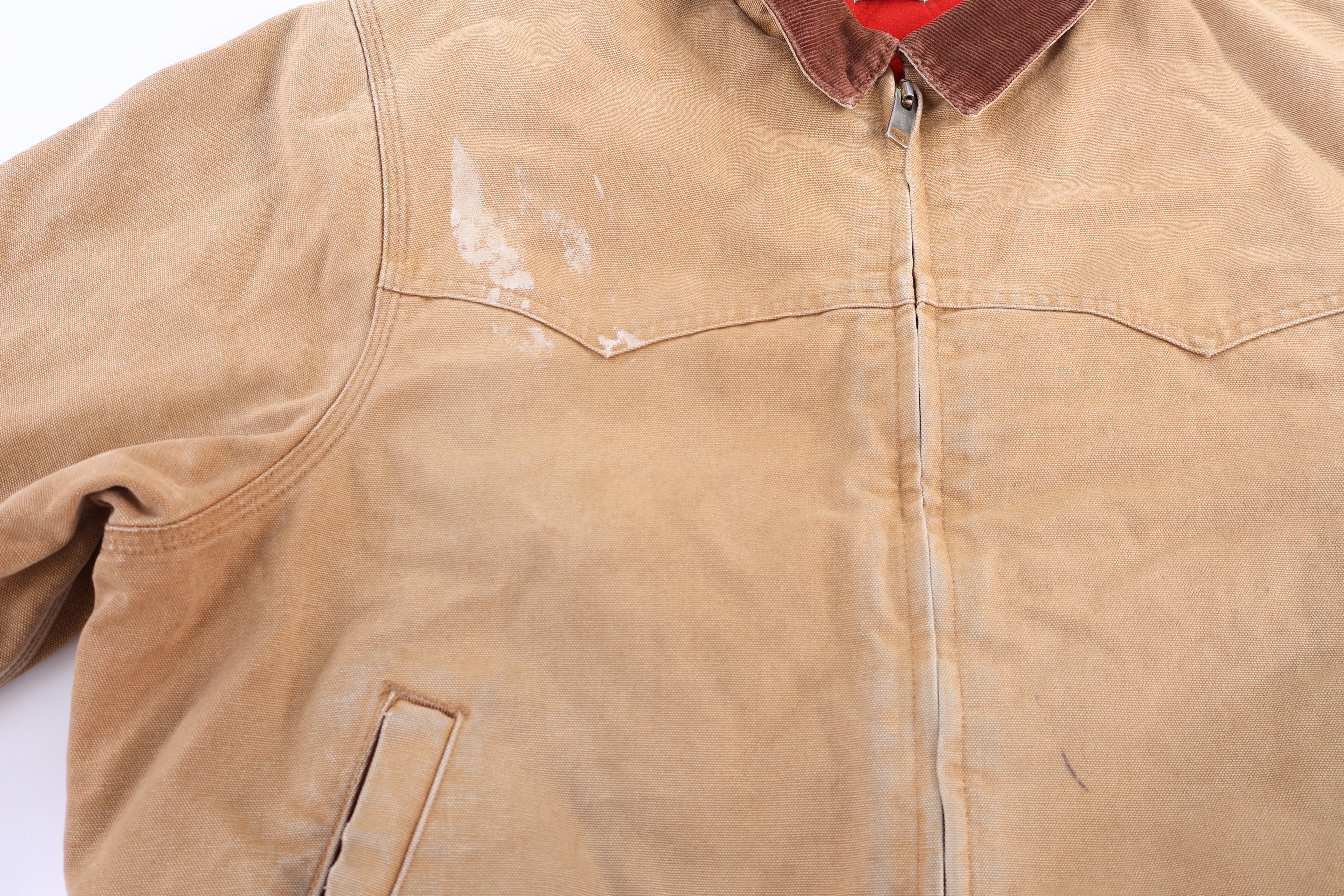 90's Carhartt Logo Patch Tan Santa Fe Jacket