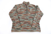 Patagonia Logo Patch Camo Quarter Zip Fleece Pullover