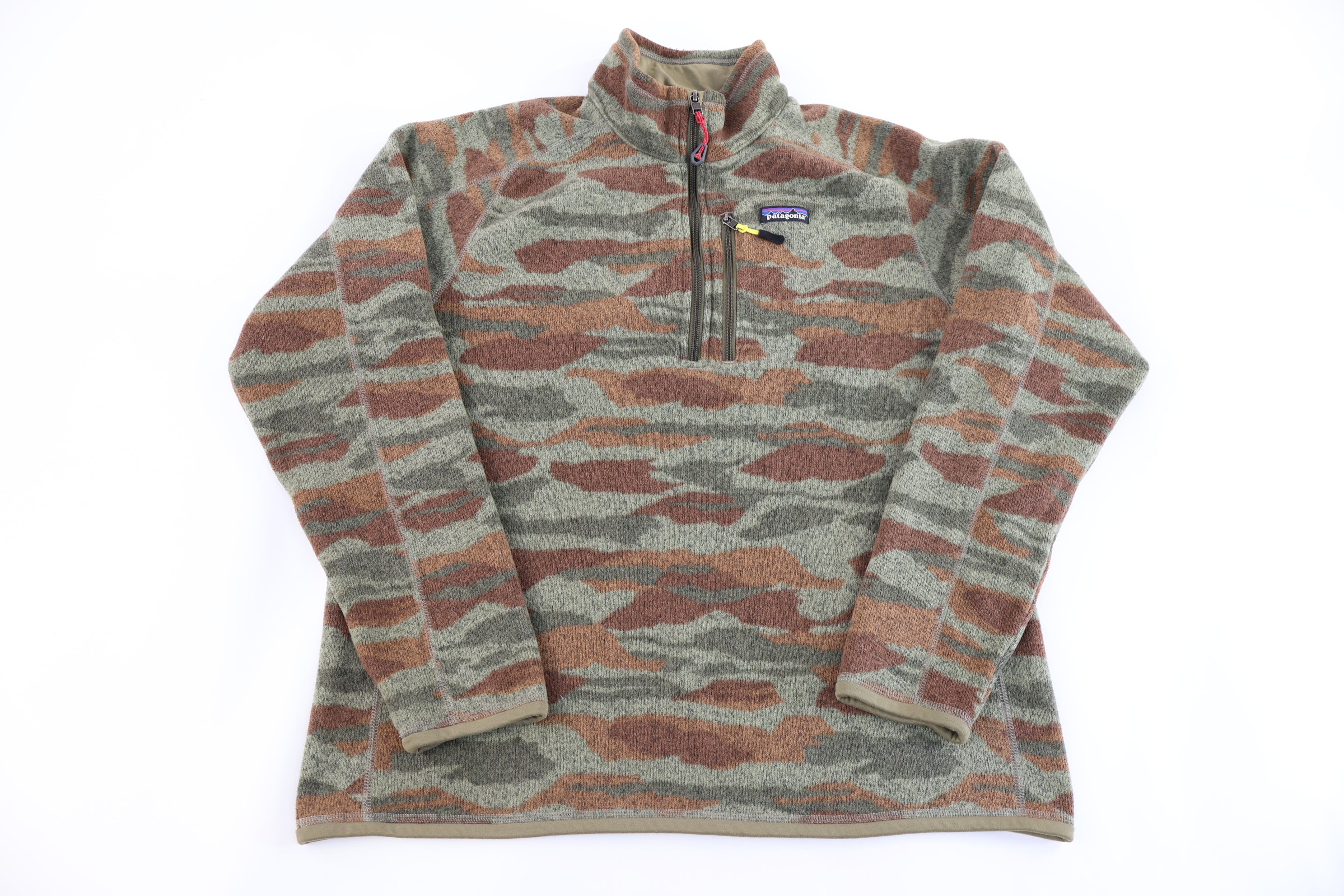 Patagonia Logo Patch Camo Quarter Zip Fleece Pullover