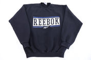 Vintage Reebok Logo Graphic Black Sweatshirt