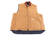 Carhartt Logo Patch Tan Full Zip Vest