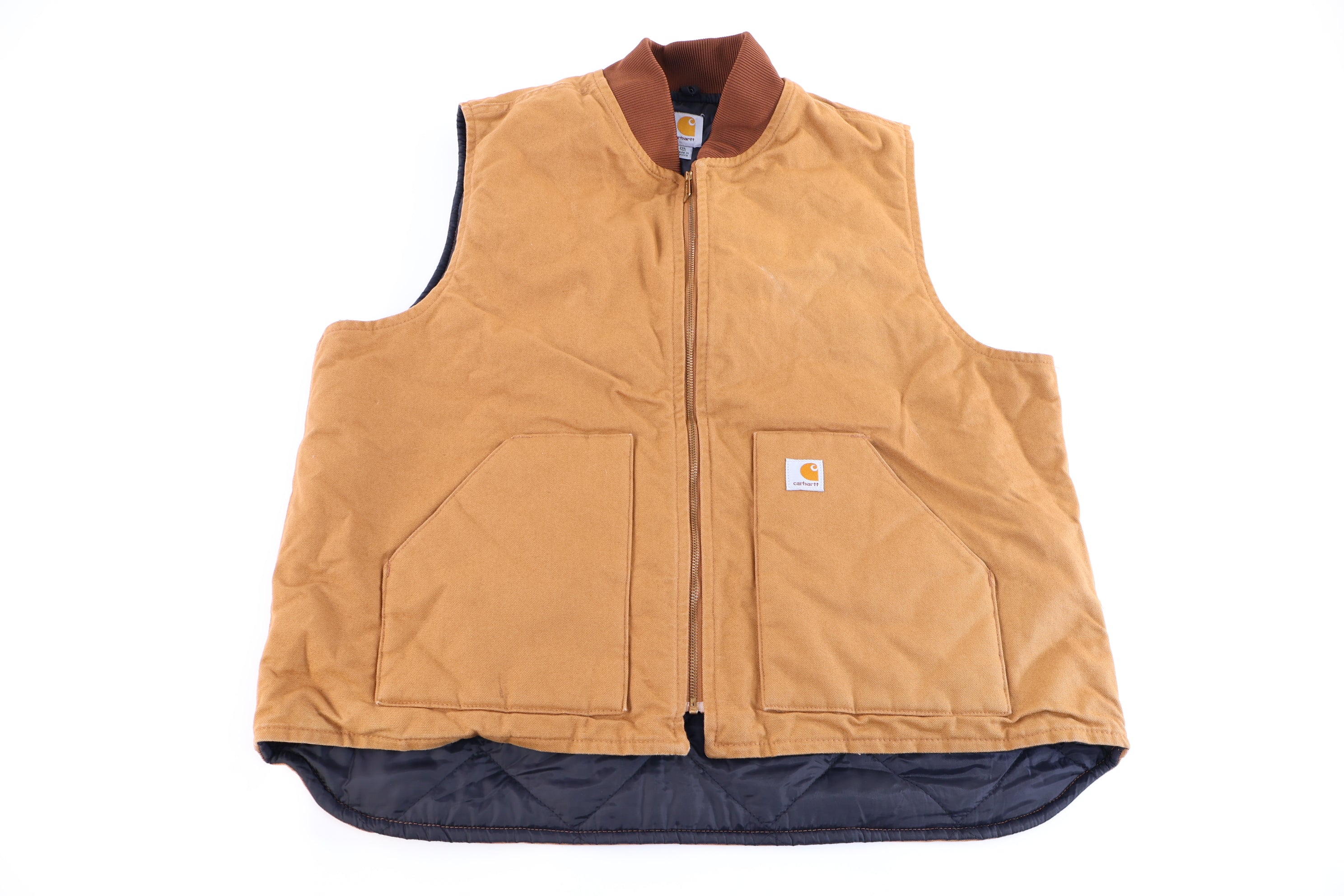Carhartt Logo Patch Tan Full Zip Vest