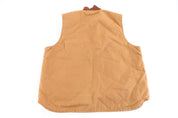Carhartt Logo Patch Tan Full Zip Vest