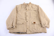 Carhartt Logo Patch Tan Full Zip Jacket