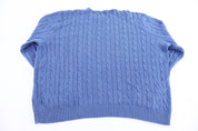 Polo Ralph Lauren Embroidered Logo Blue Cable Knit Sweater