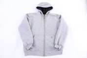 Carhartt Logo Patch Grey Full Zip Jacket