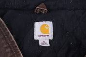 Women's Carhartt Logo Patch Brown Full Zip Jacket