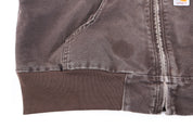 Women's Carhartt Logo Patch Brown Full Zip Jacket