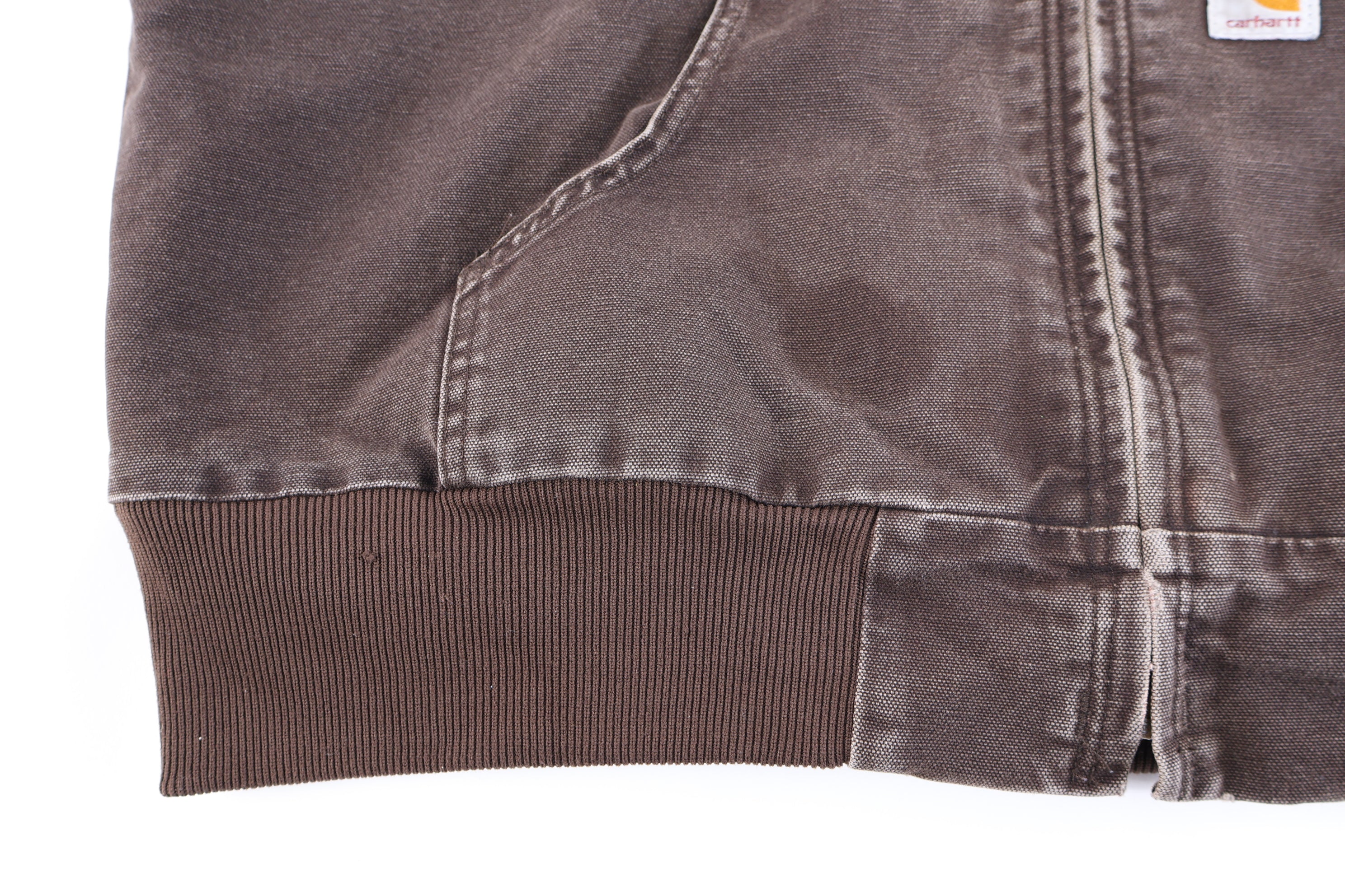 Women's Carhartt Logo Patch Brown Full Zip Jacket
