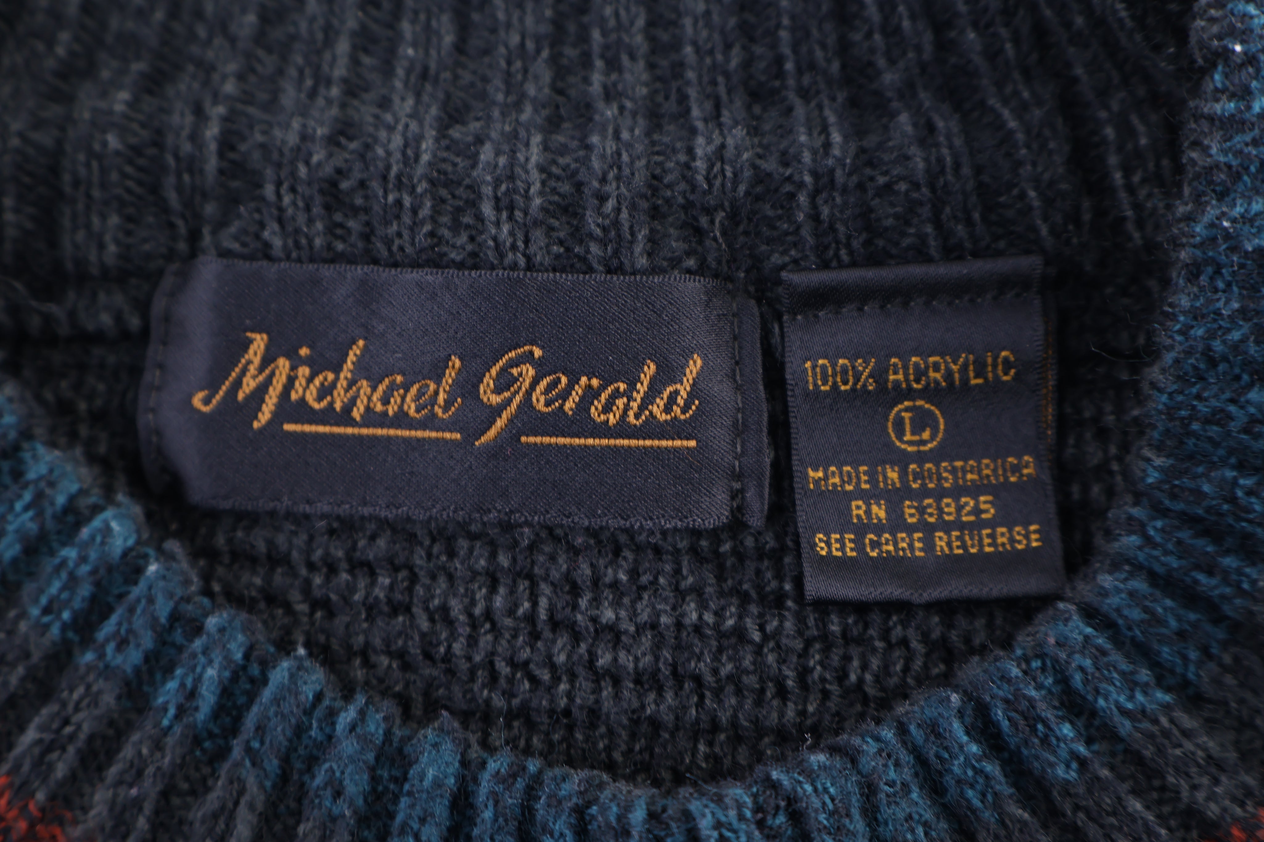 Michael Gerald Multipattern Knit Sweater
