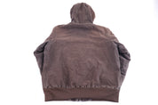 Women's Carhartt Logo Patch Brown Full Zip Jacket