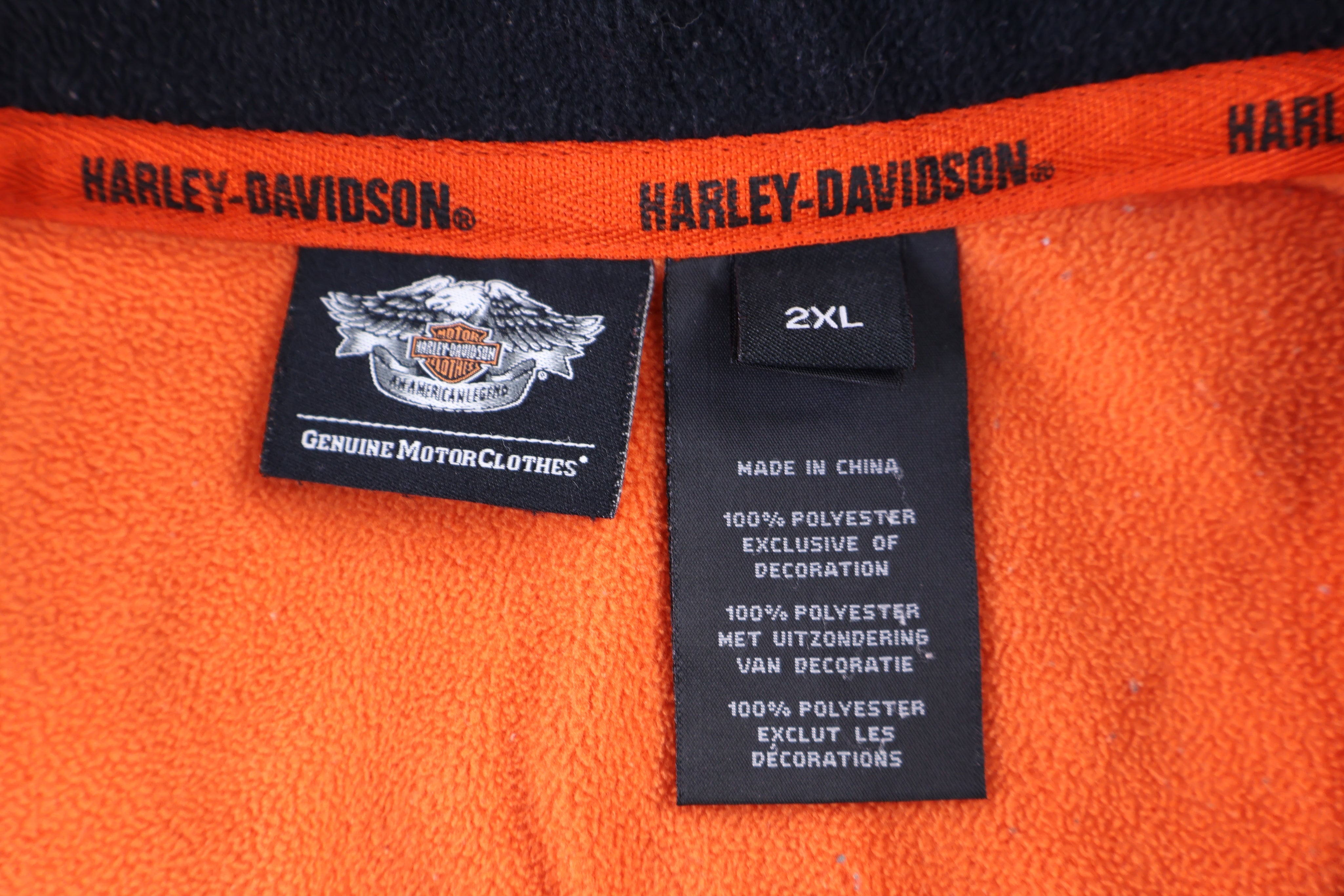 Harley Davidson Motorcycles Quarter Zip Fleece Pullover