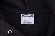 90’s Carhartt Embroidered Logo Black Pullover Hoodie