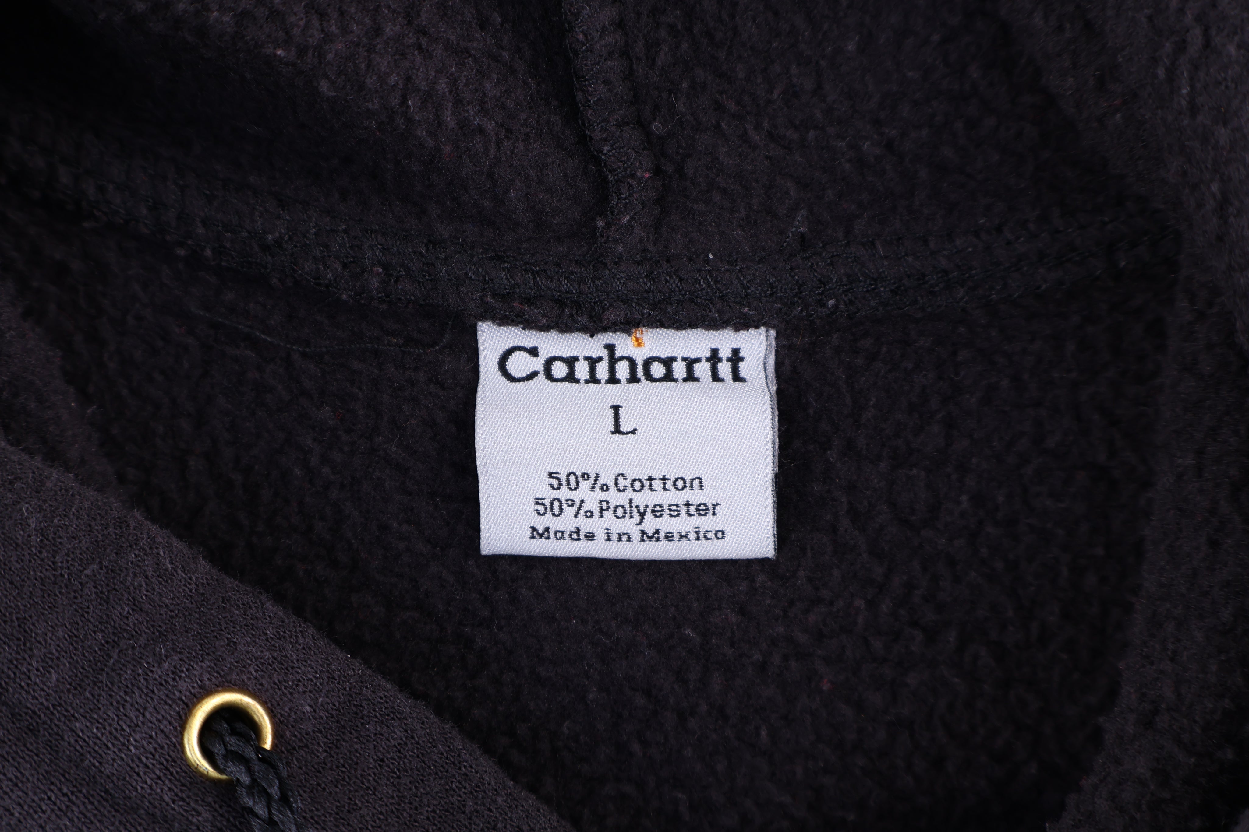 90’s Carhartt Embroidered Logo Black Pullover Hoodie
