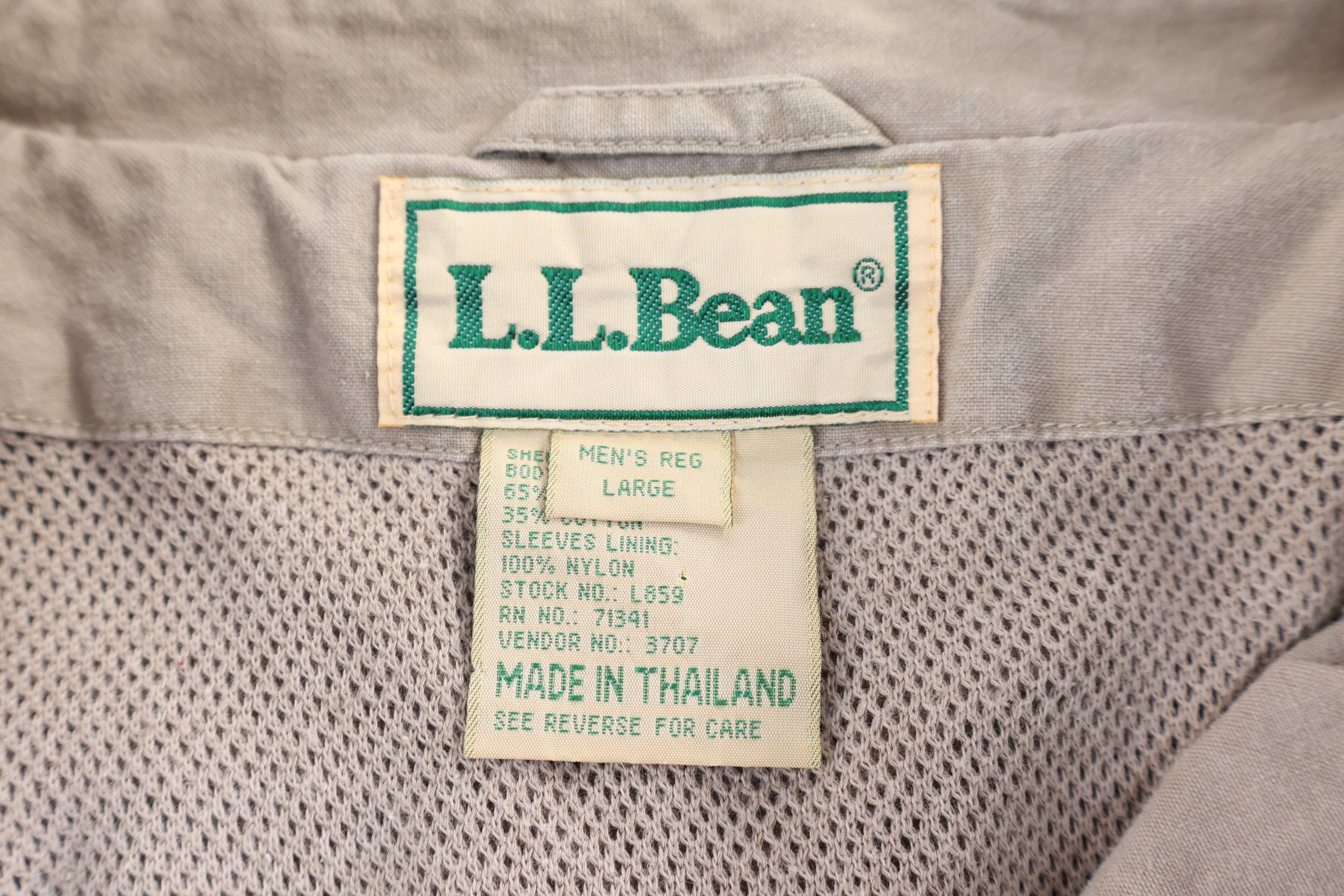 Vintage L.L. Bean Tan Full Zip Jacket