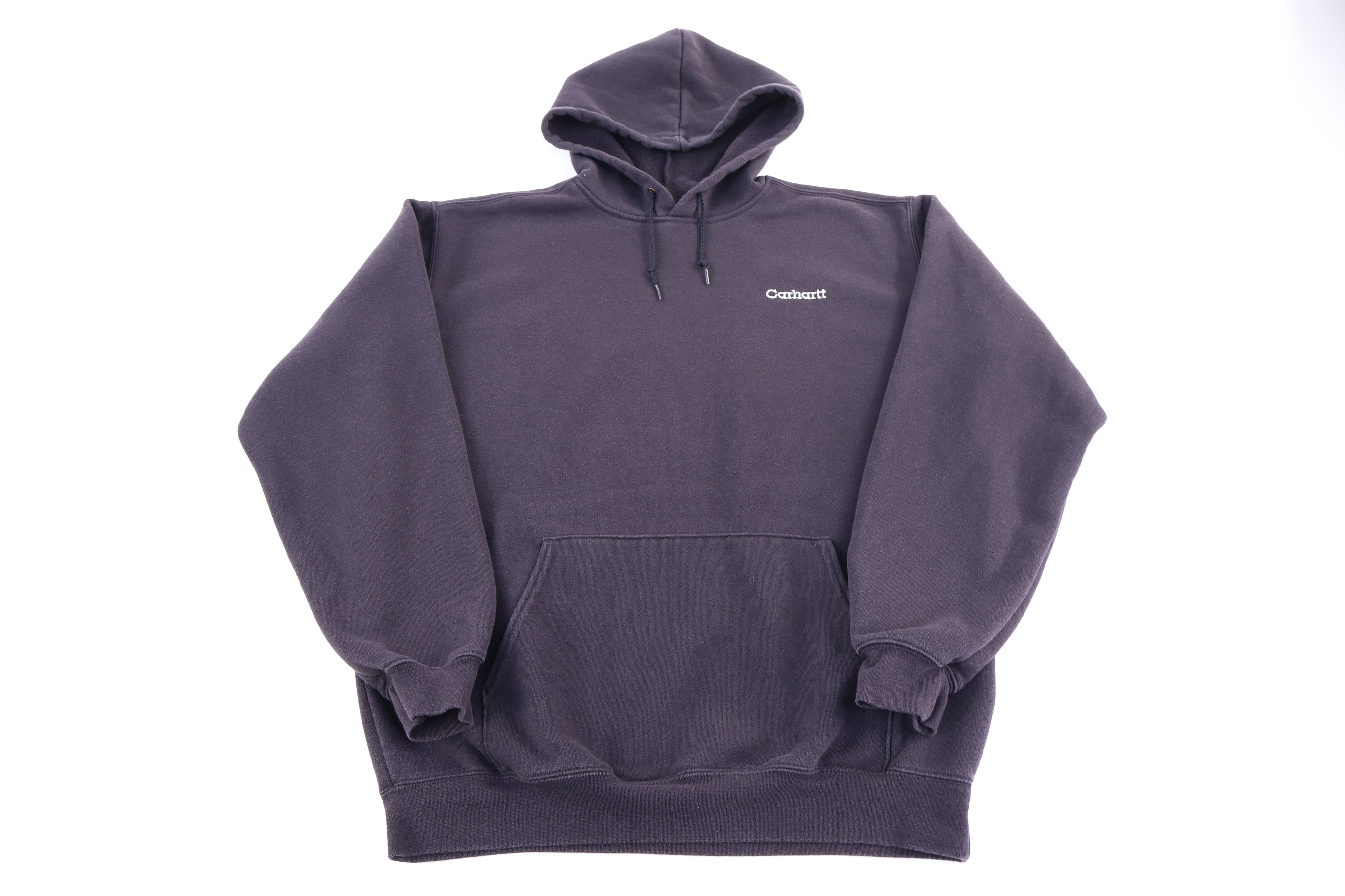 90’s Carhartt Embroidered Logo Black Pullover Hoodie