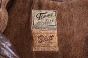 1940’s Timme Alpaca Pile Brown Horse Hide Leather Jacket