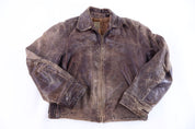 1940’s Timme Alpaca Pile Brown Horse Hide Leather Jacket