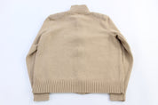 Women's Ralph Lauren Beige Full Zip Sweater