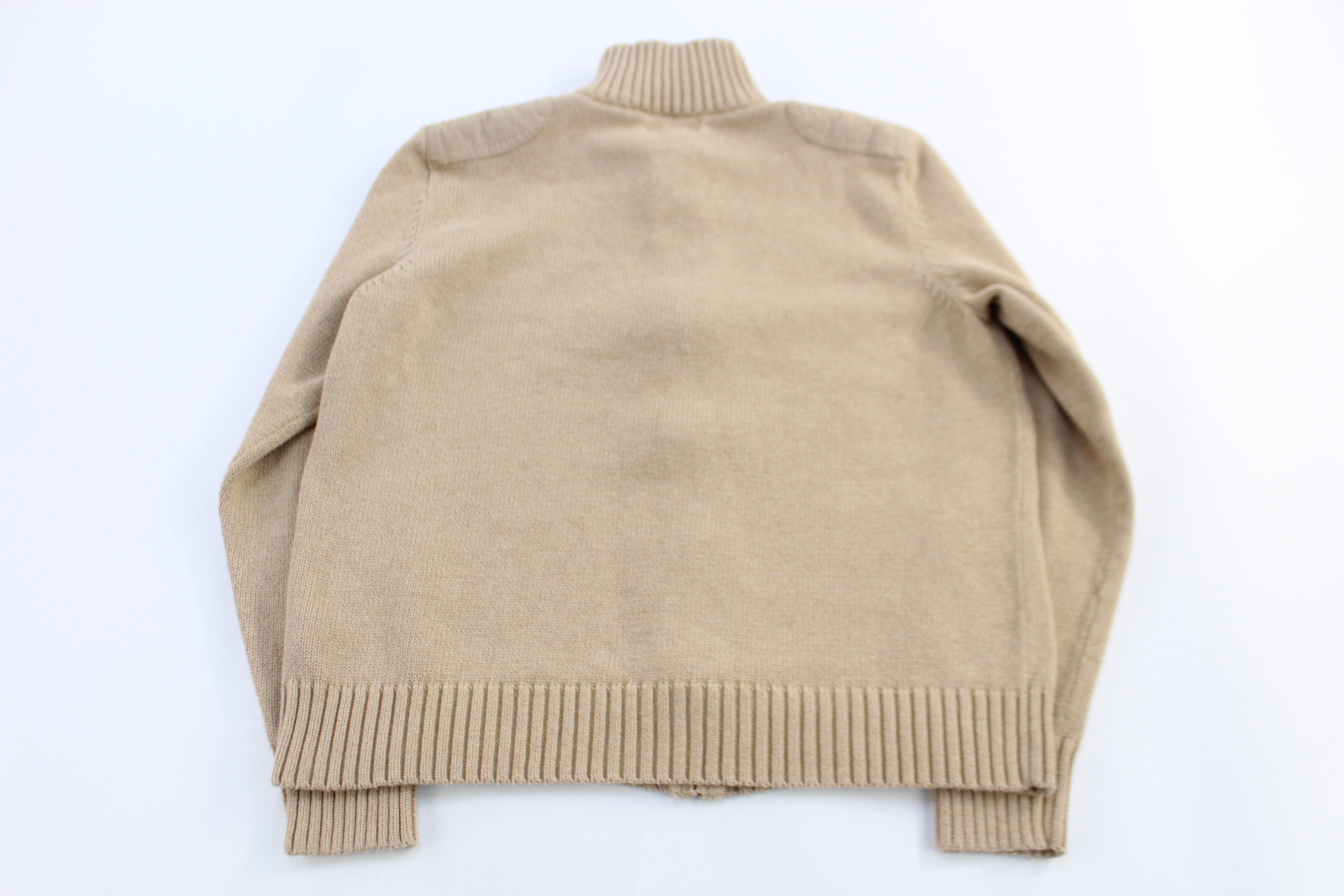 Women's Ralph Lauren Beige Full Zip Sweater
