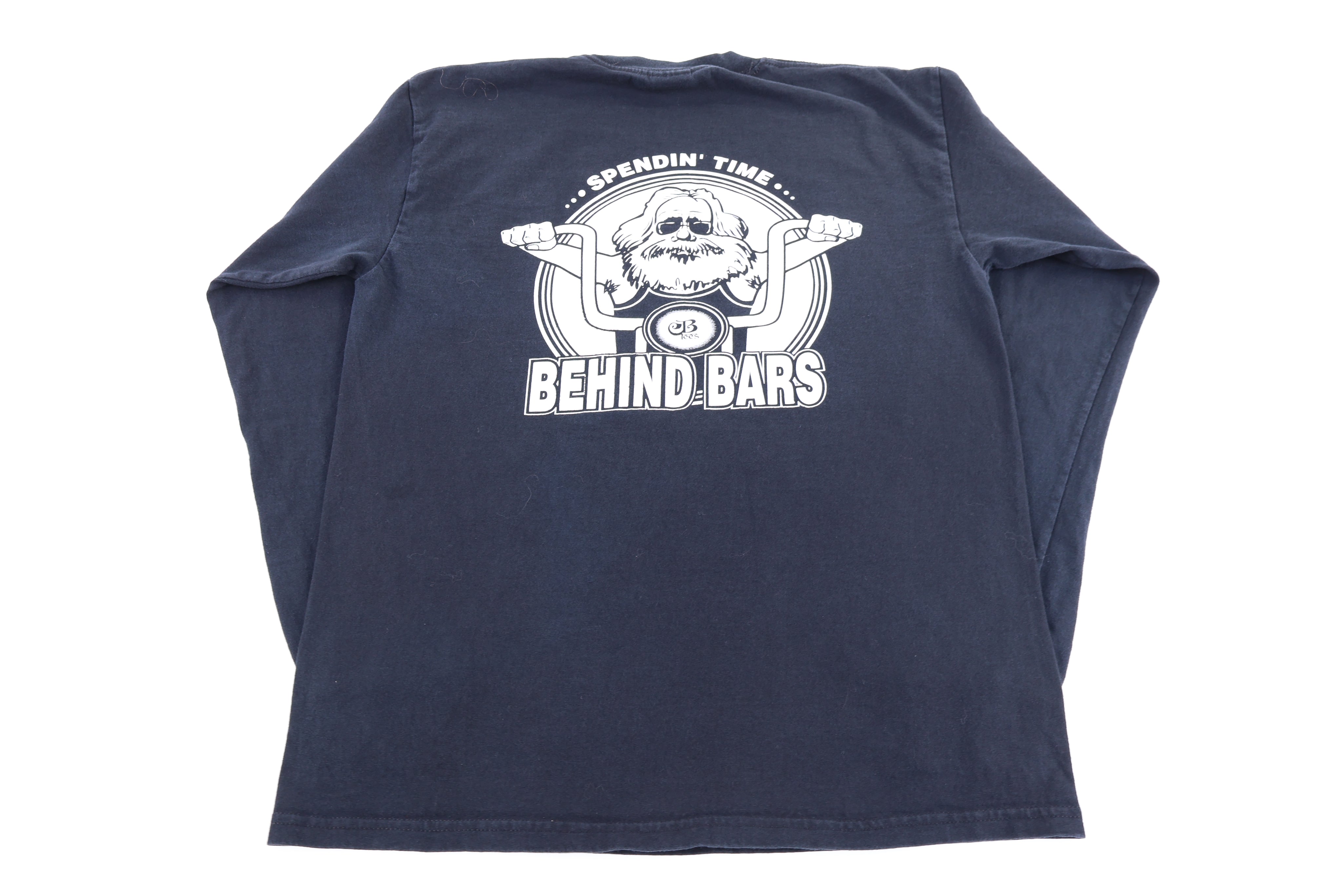 90's Bad Bones Spend Time Behind Bars Biker LS T-shirt