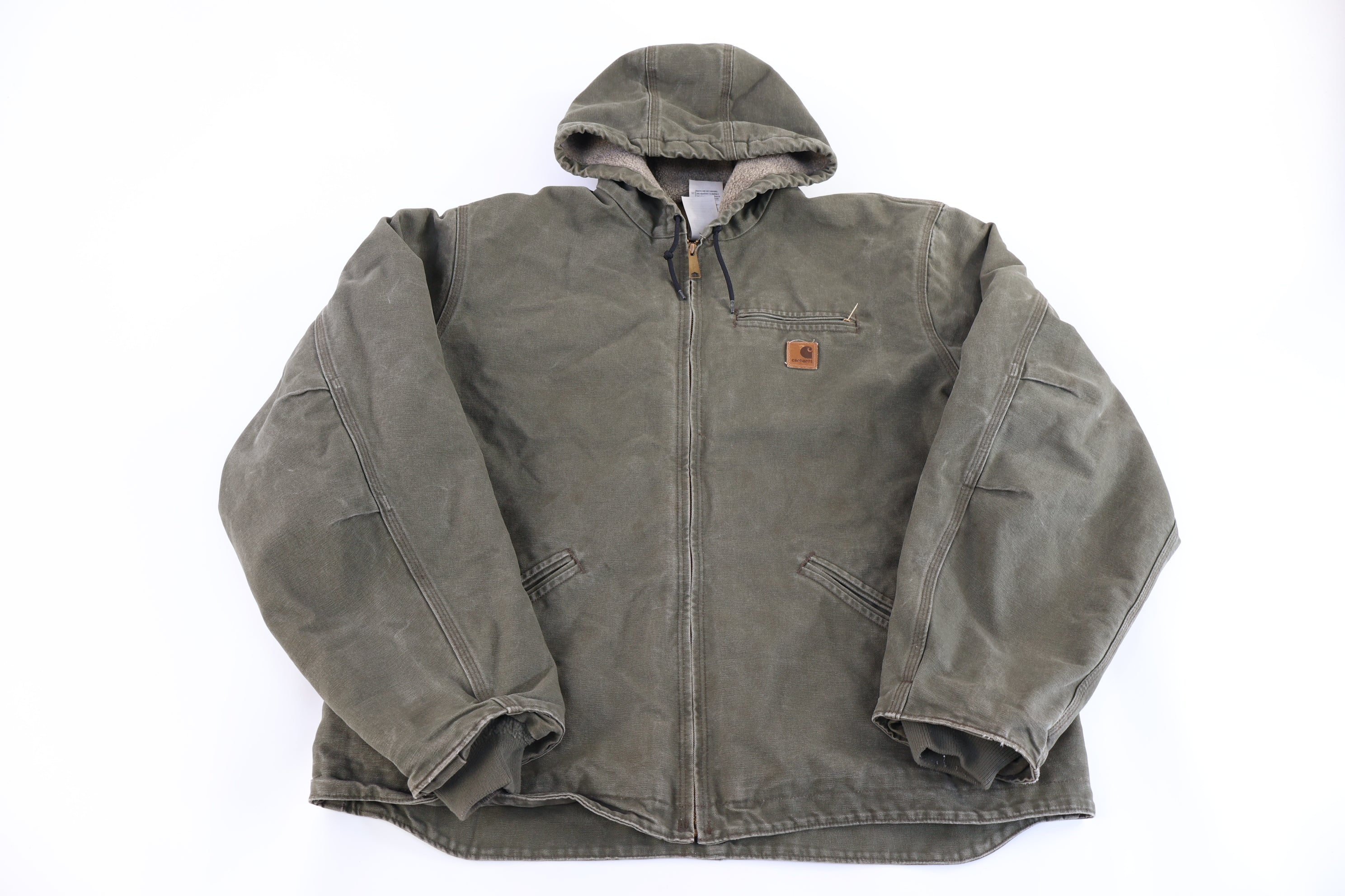 Carhartt Logo Patch Green Full Zip Jacket
