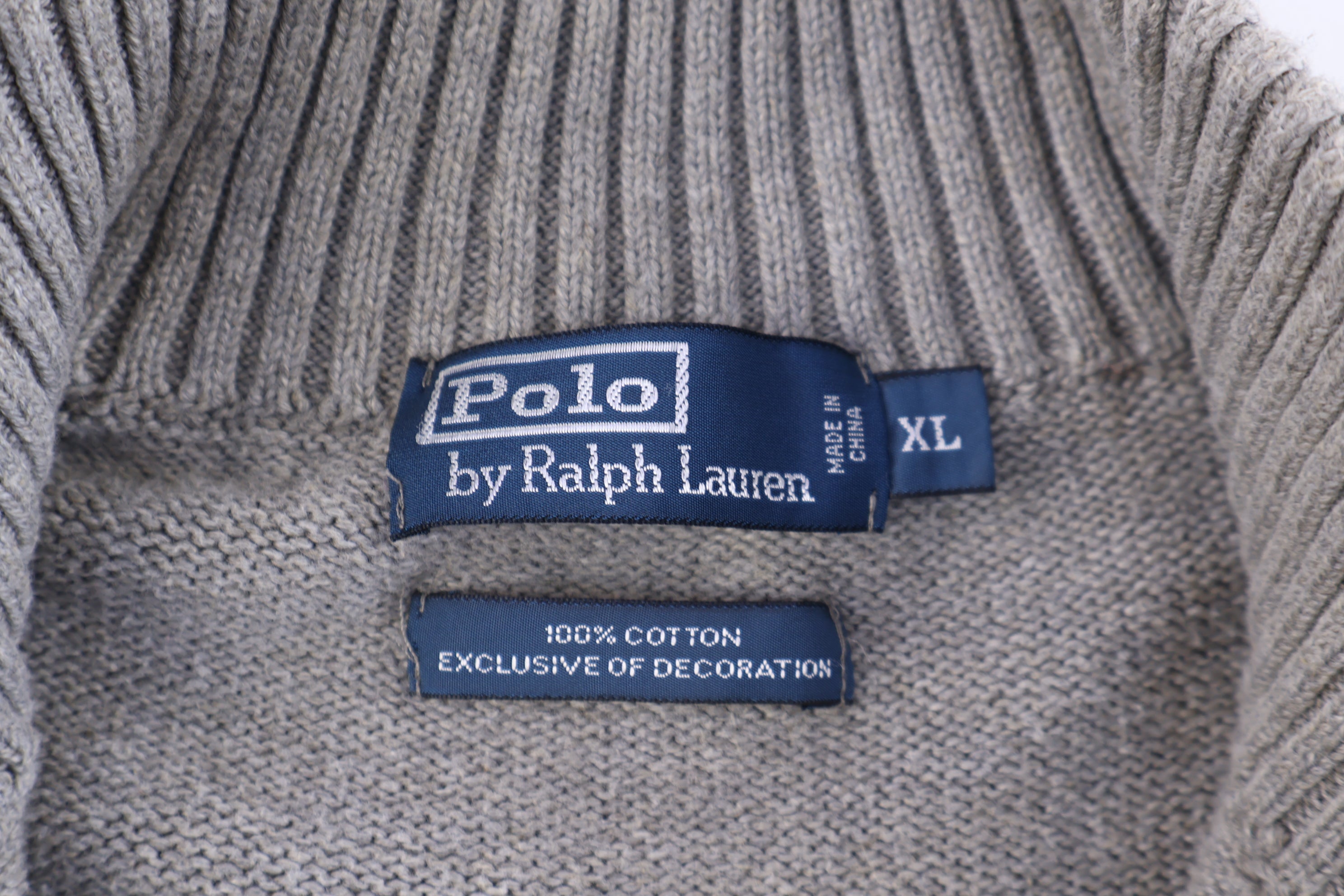 Polo by Ralph Lauren Embroidered Logo Grey Pullover
