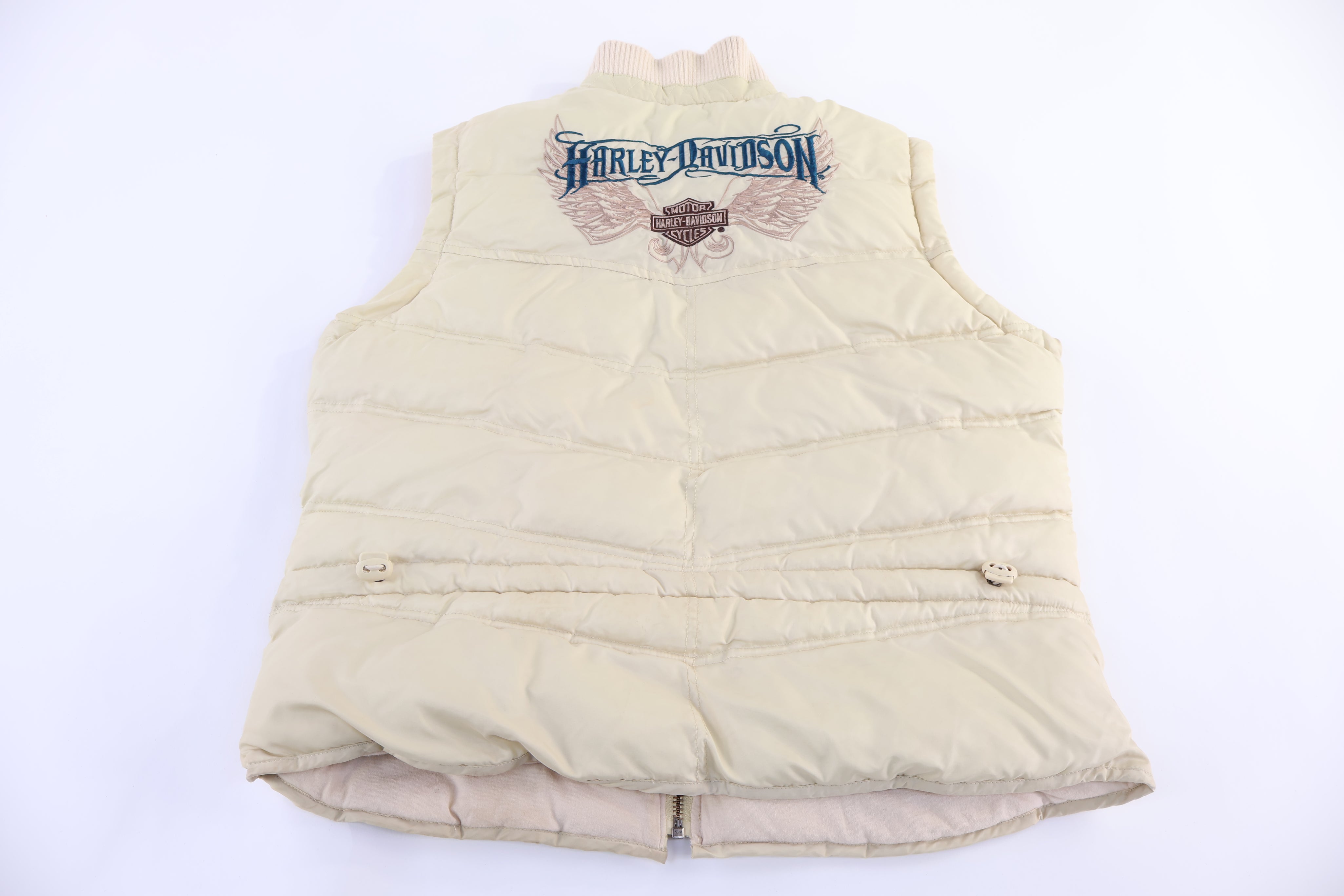 Women's Harley Davidson Motorcycles Full Zip Puffer Vest