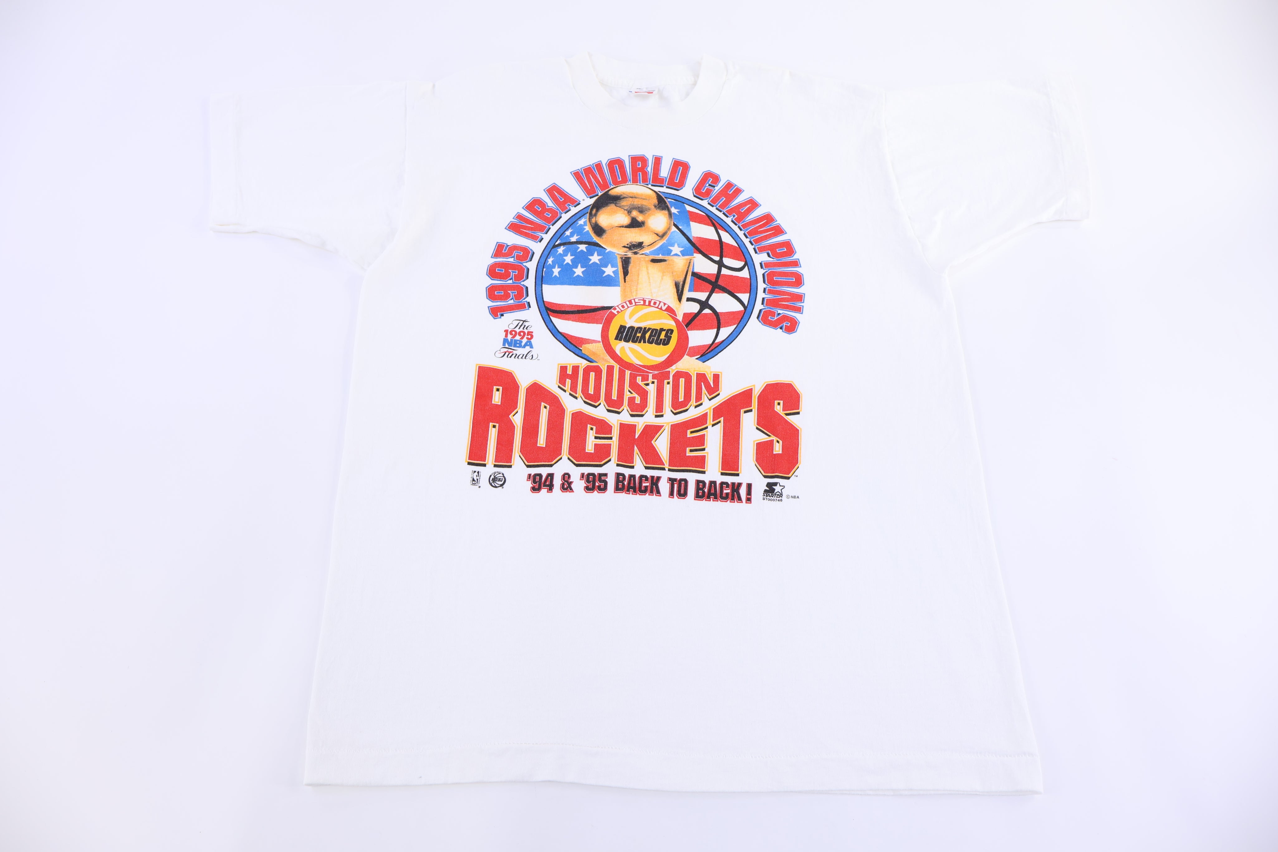 1995 Houston Rockets Basketball World Champions T-shirt