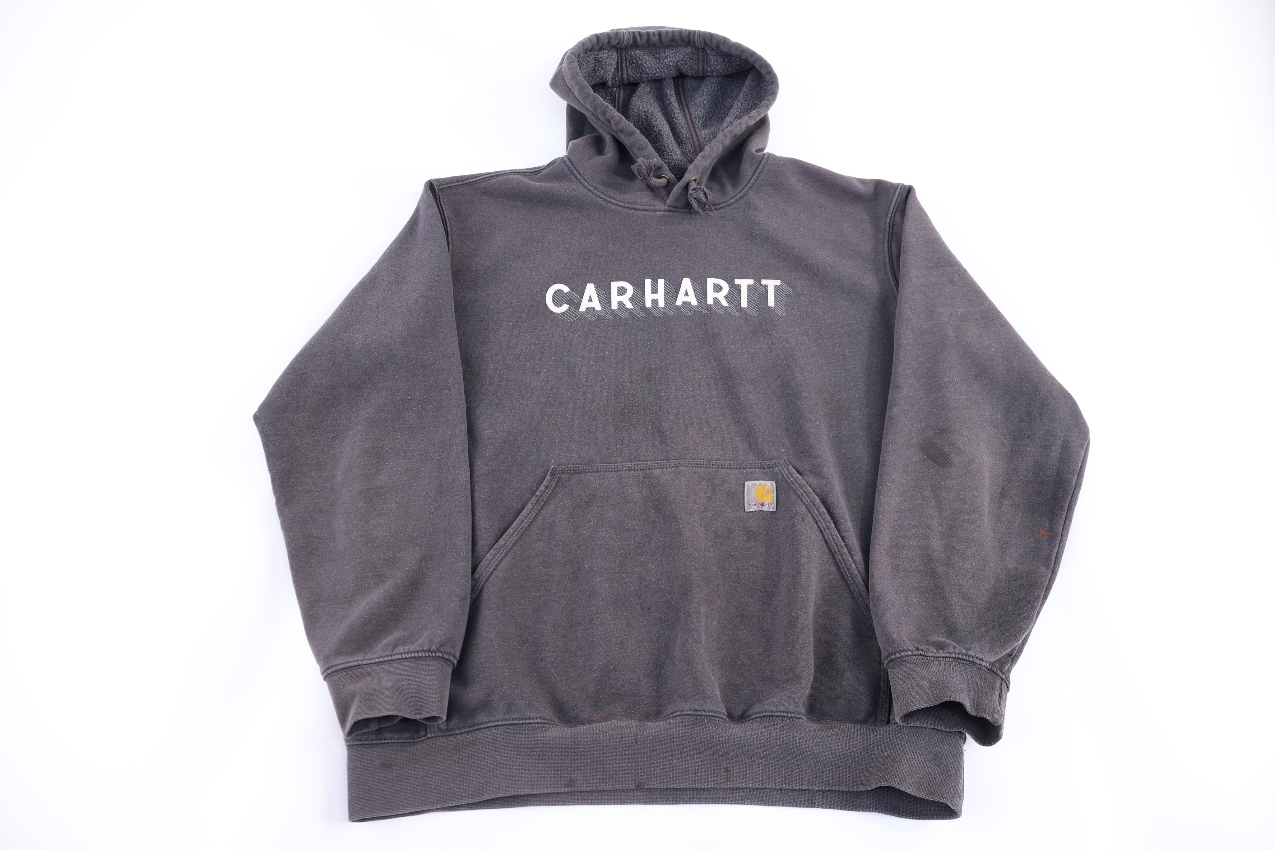 Carhartt Logo Patch Grey Pullover Hoodie
