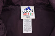 90's Adidas Embroidered Logo Purple Full Zip Vest