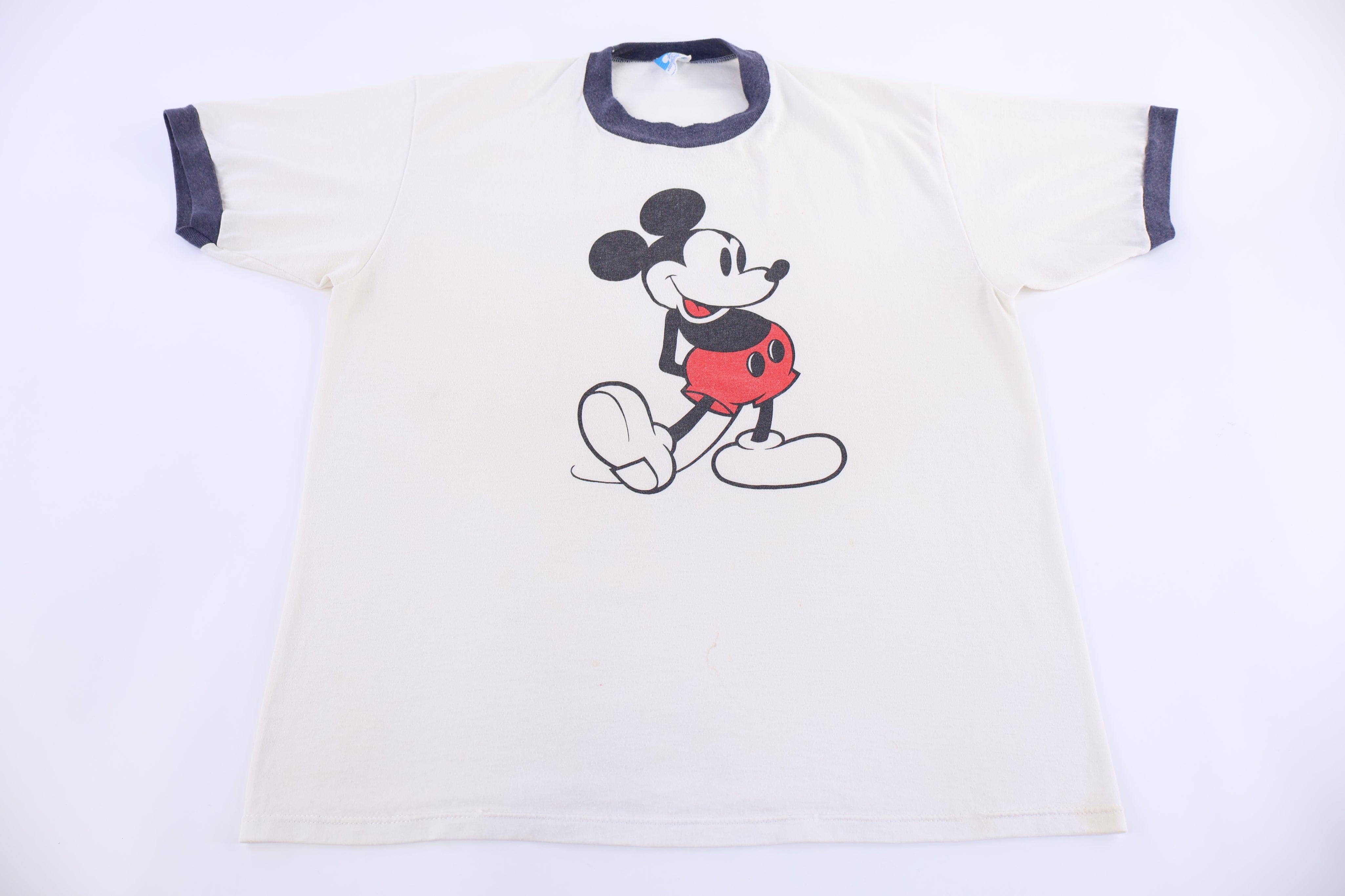 80's Disney Mickey Mouse Graphic Ringer T-shirt