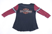Women's Harley Davidson Motorcycles Black & Red T-shirt