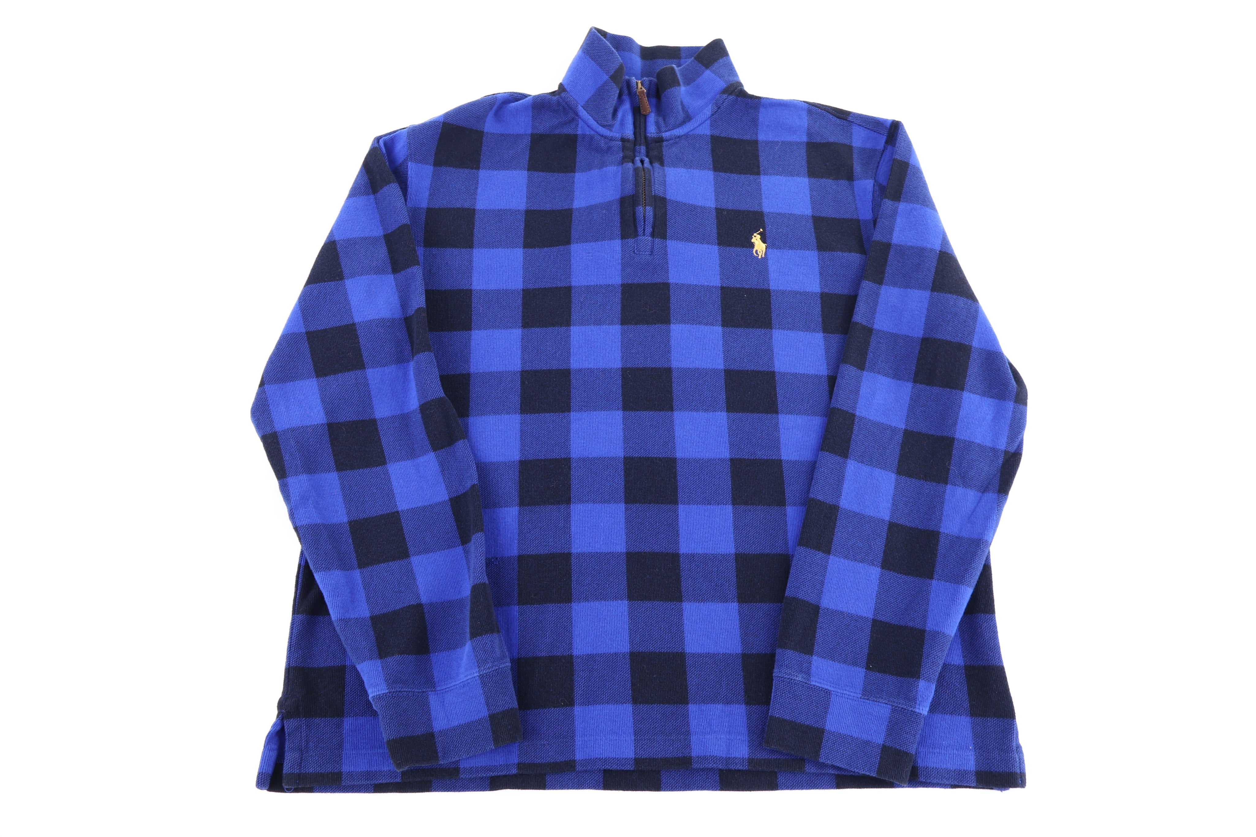 Polo Ralph Lauren Embroidered Logo Plaid Quarter Zip Pullover
