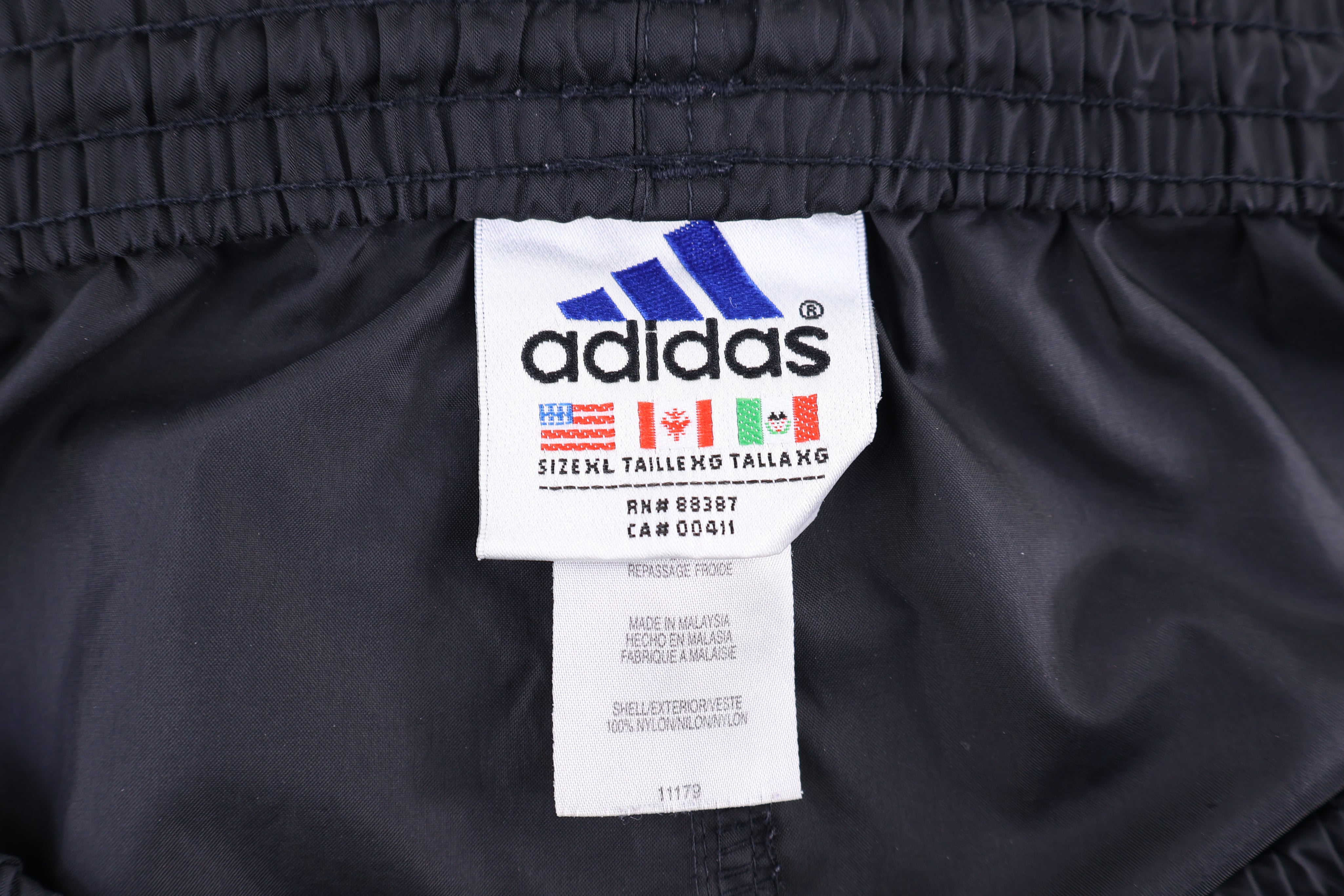 90's Adidas Embroidered Logo Black & White Track Pants