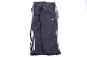 90's Adidas Embroidered Logo Black & White Track Pants
