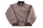 Carhartt Logo Patch Brown Full Zip Santa Fe Jacket