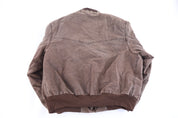 Carhartt Logo Patch Brown Full Zip Santa Fe Jacket