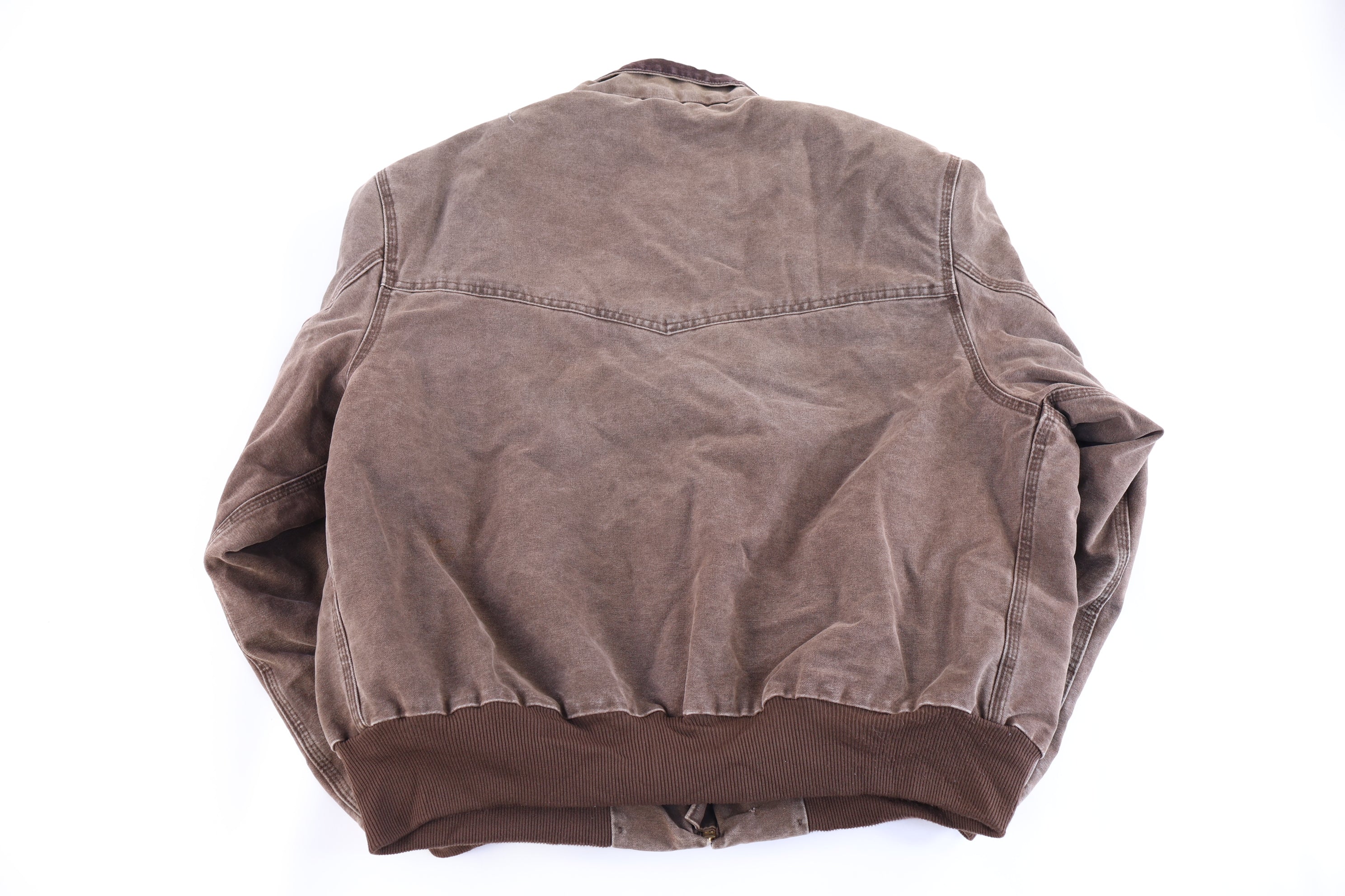 Carhartt Logo Patch Brown Full Zip Santa Fe Jacket
