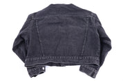 Women's 90's Guess Black Denim Crop Jacket