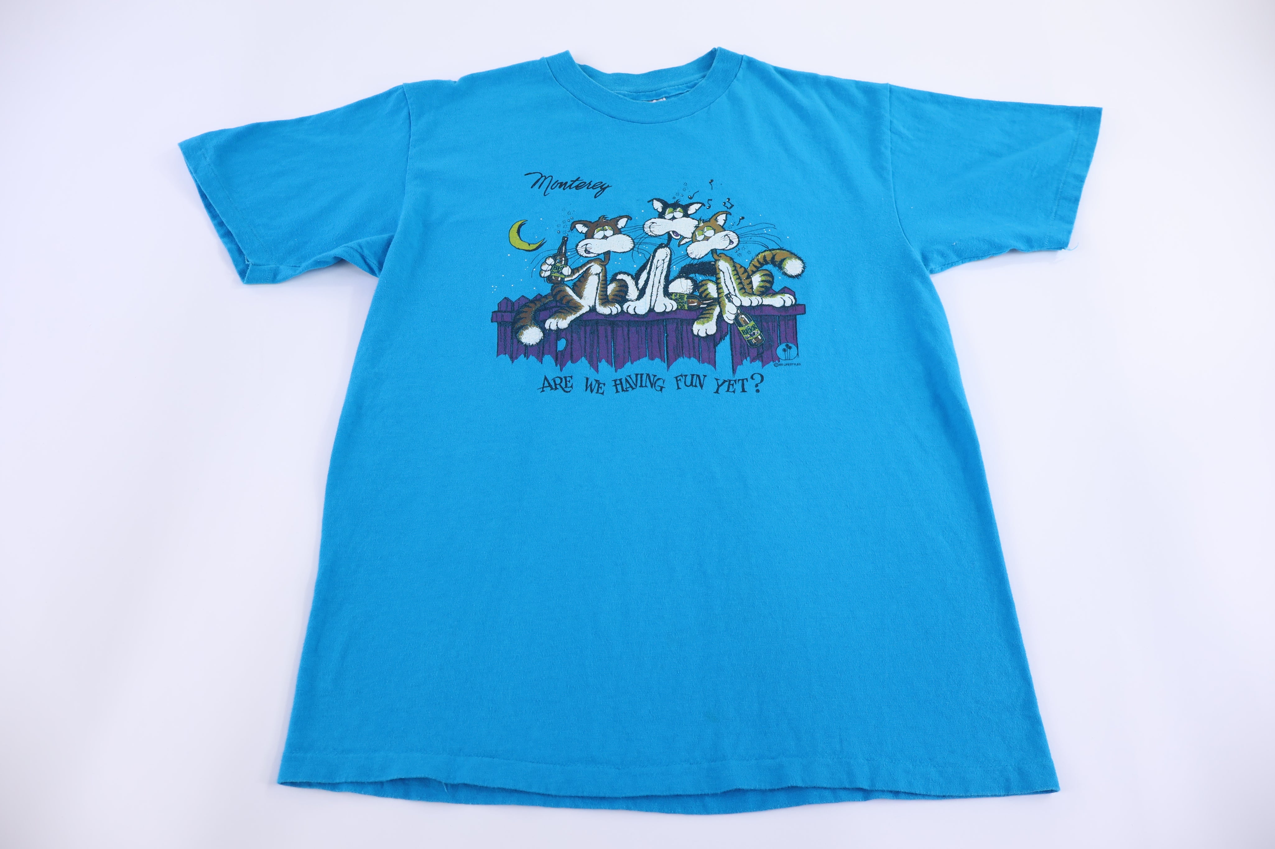 80's Monterey Cats Humor Graphic T-shirt