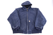 Carhartt Logo Patch Blue Full Zip Jacket
