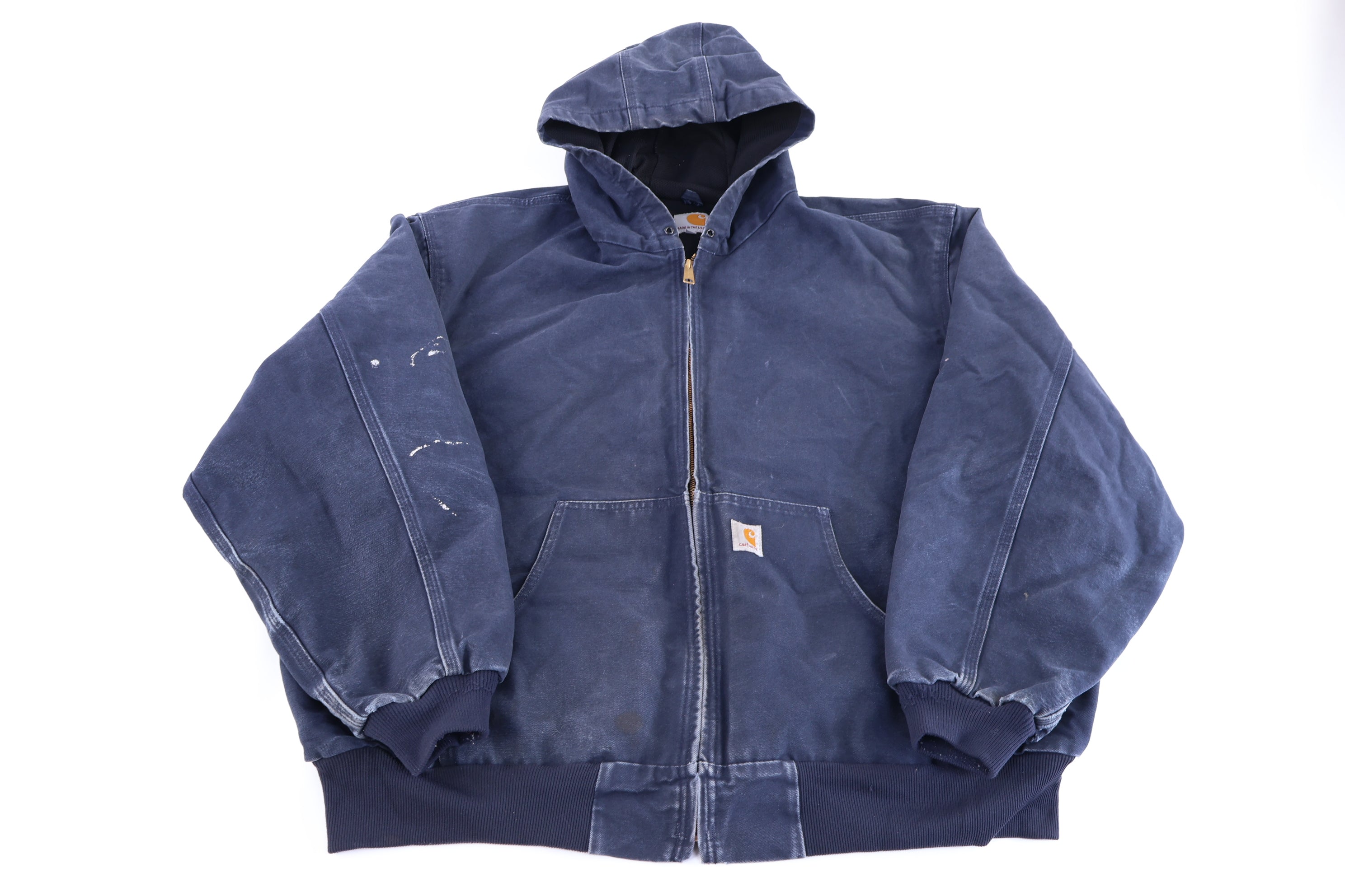 Carhartt Logo Patch Blue Full Zip Jacket